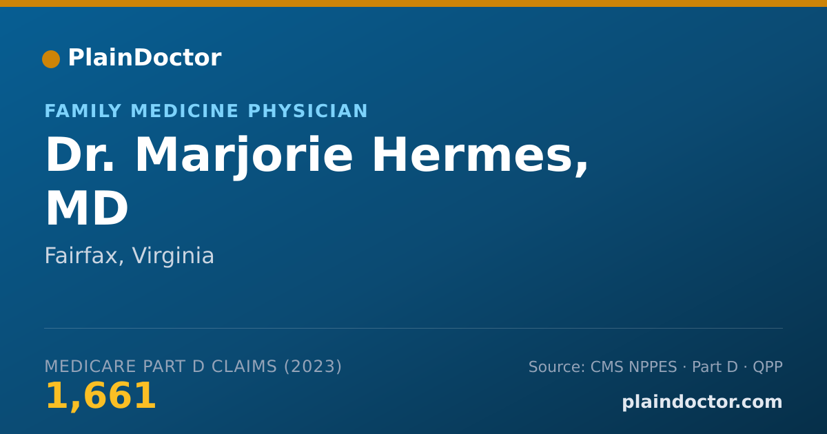 Shareable card for Marjorie Hermes, MD - Family Medicine Physician, Fairfax, VA