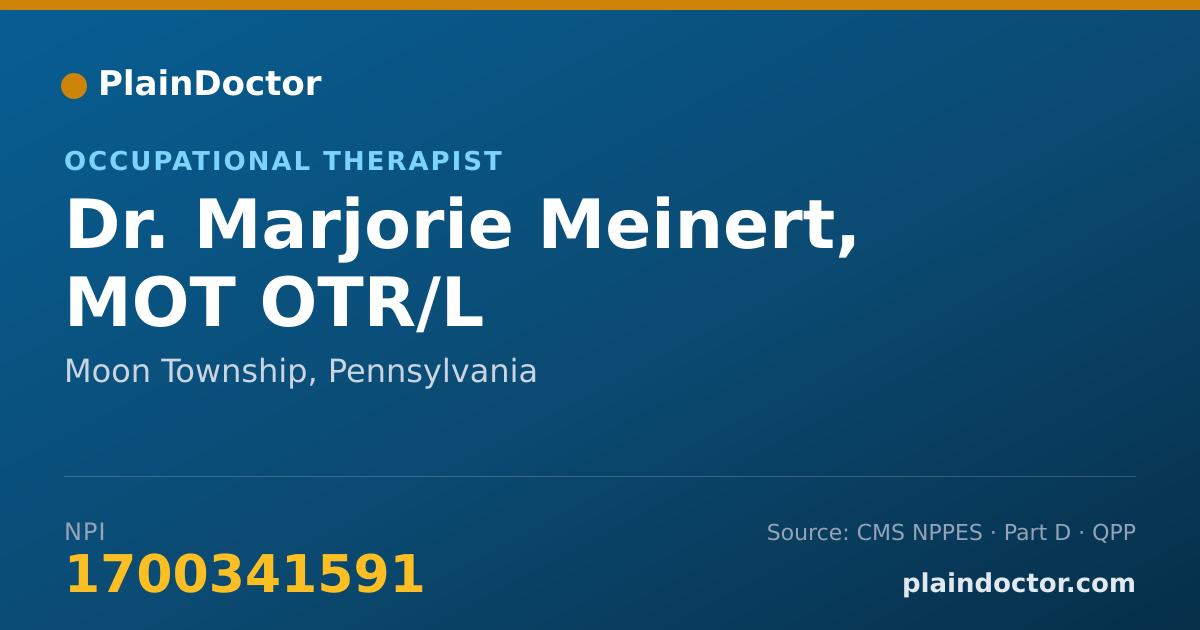 Shareable card for Marjorie Meinert, MOT OTR/L - Occupational Therapist, Moon Township, PA