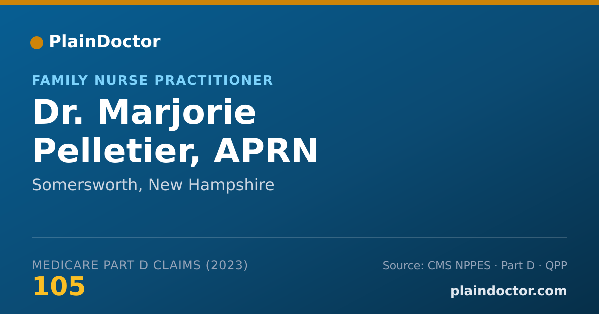 Shareable card for Marjorie Pelletier, APRN - Family Nurse Practitioner, Somersworth, NH