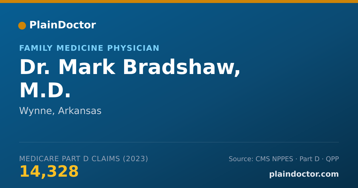 Shareable card for Mark Bradshaw, M.D. - Family Medicine Physician, Wynne, AR
