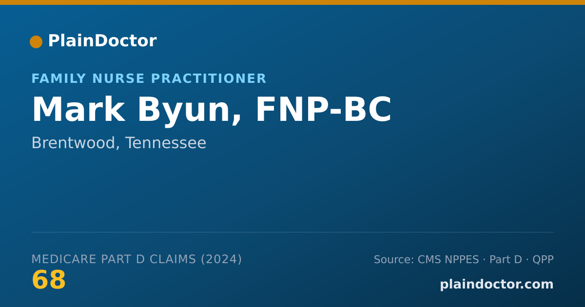 Shareable card for Mark Byun, FNP-BC - Family Nurse Practitioner, Brentwood, TN