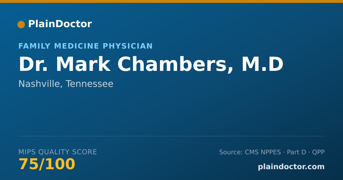 Shareable card for Mark Chambers, M.D - Family Medicine Physician, Nashville, TN
