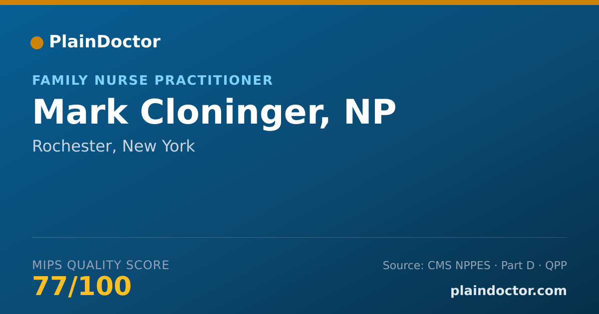 Shareable card for Mark Cloninger, NP - Family Nurse Practitioner, Rochester, NY
