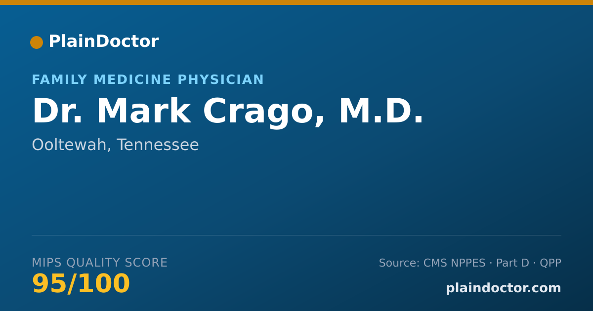 Shareable card for Mark Crago, M.D. - Family Medicine Physician, Ooltewah, TN