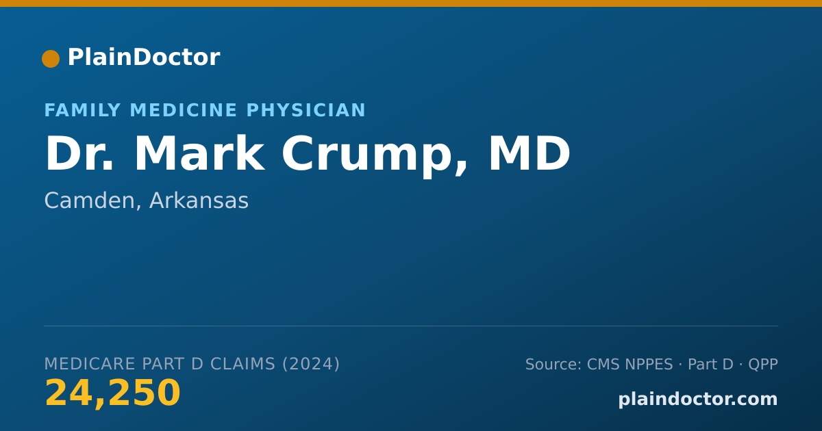 Shareable card for Mark Crump, MD - Family Medicine Physician, Camden, AR