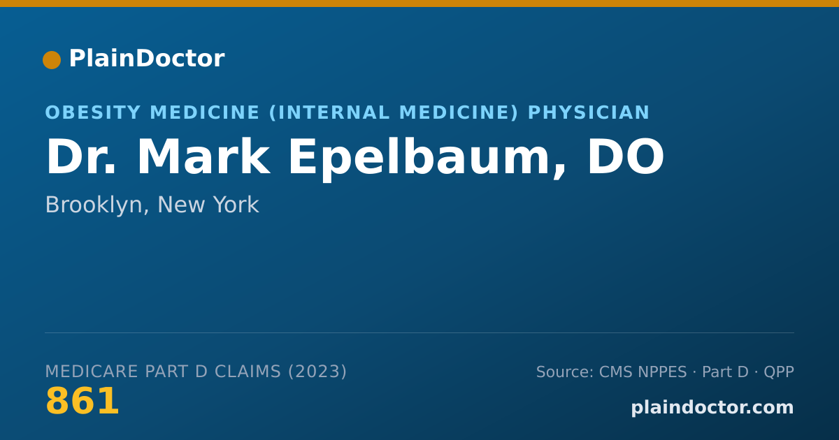Shareable card for Mark Epelbaum, DO - Obesity Medicine (Internal Medicine) Physician, Brooklyn, NY