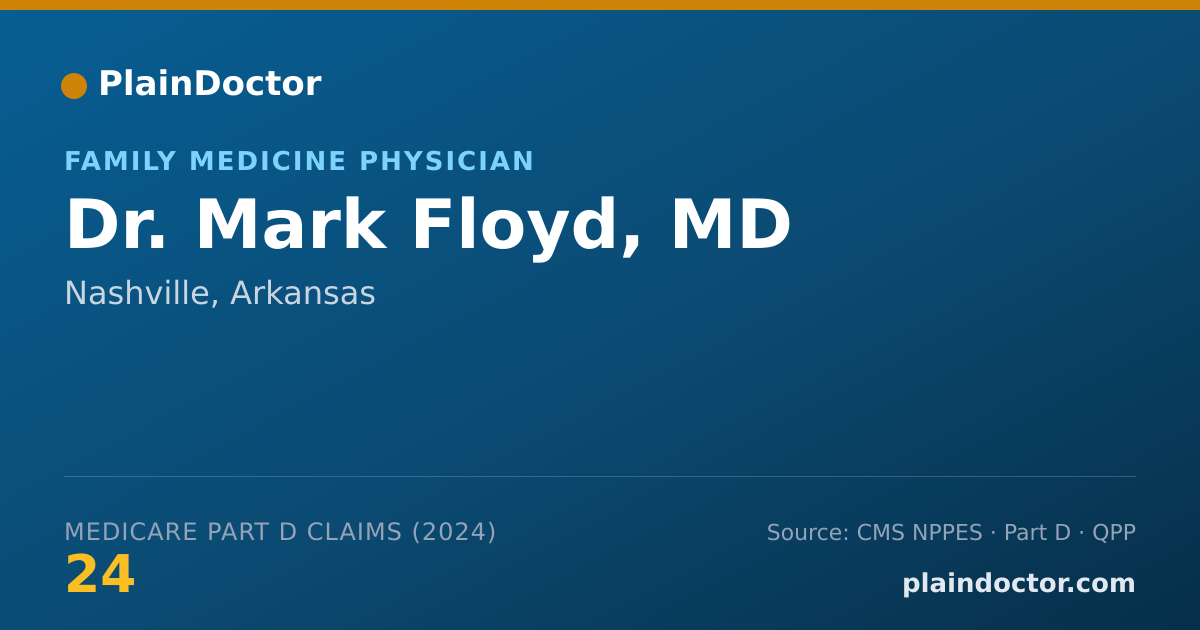 Shareable card for Mark Floyd, MD - Family Medicine Physician, Nashville, AR