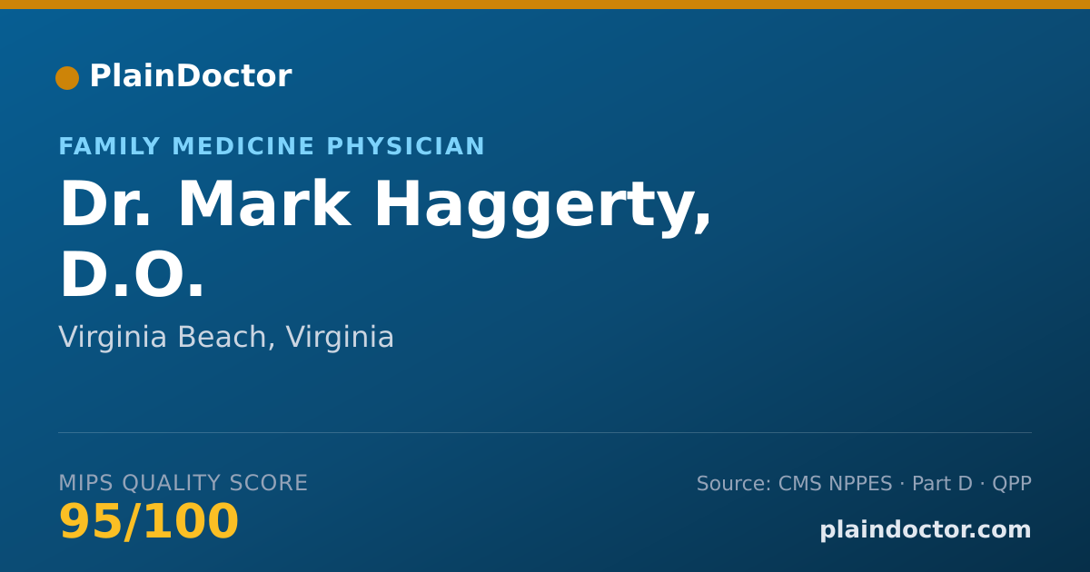Shareable card for Mark Haggerty, D.O. - Family Medicine Physician, Virginia Beach, VA