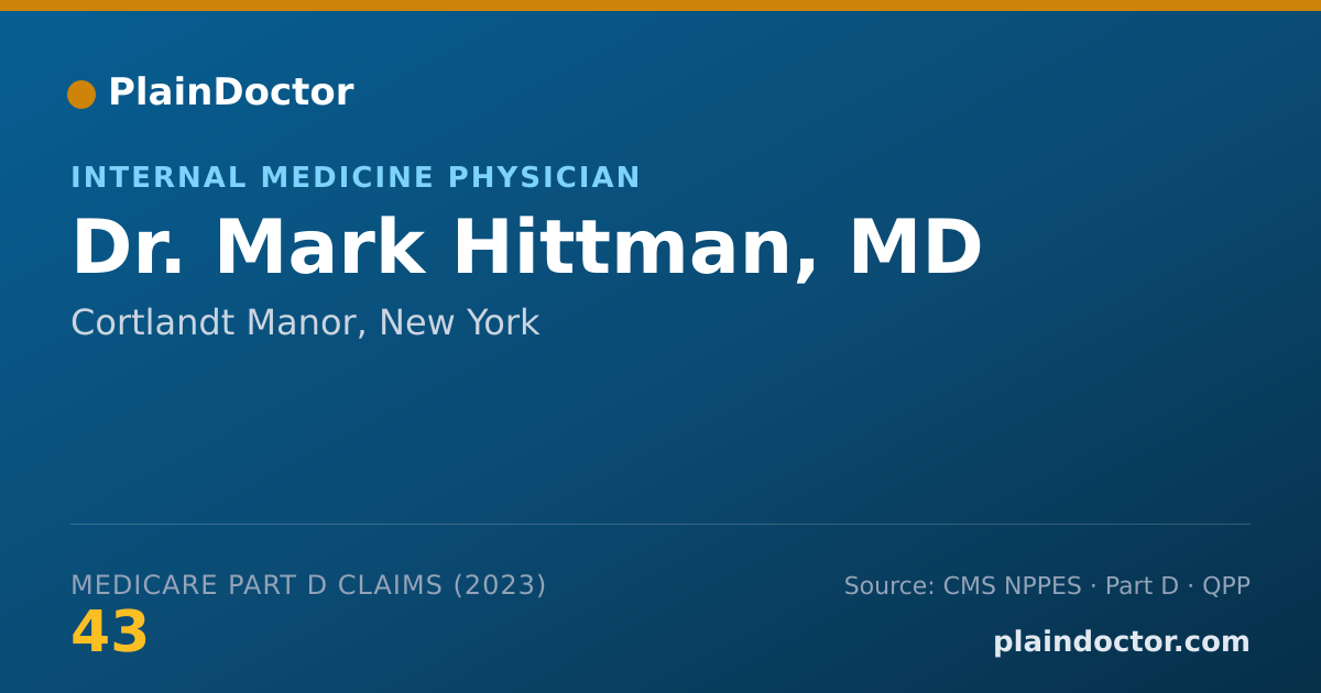 Shareable card for Mark Hittman, MD - Internal Medicine Physician, Cortlandt Manor, NY