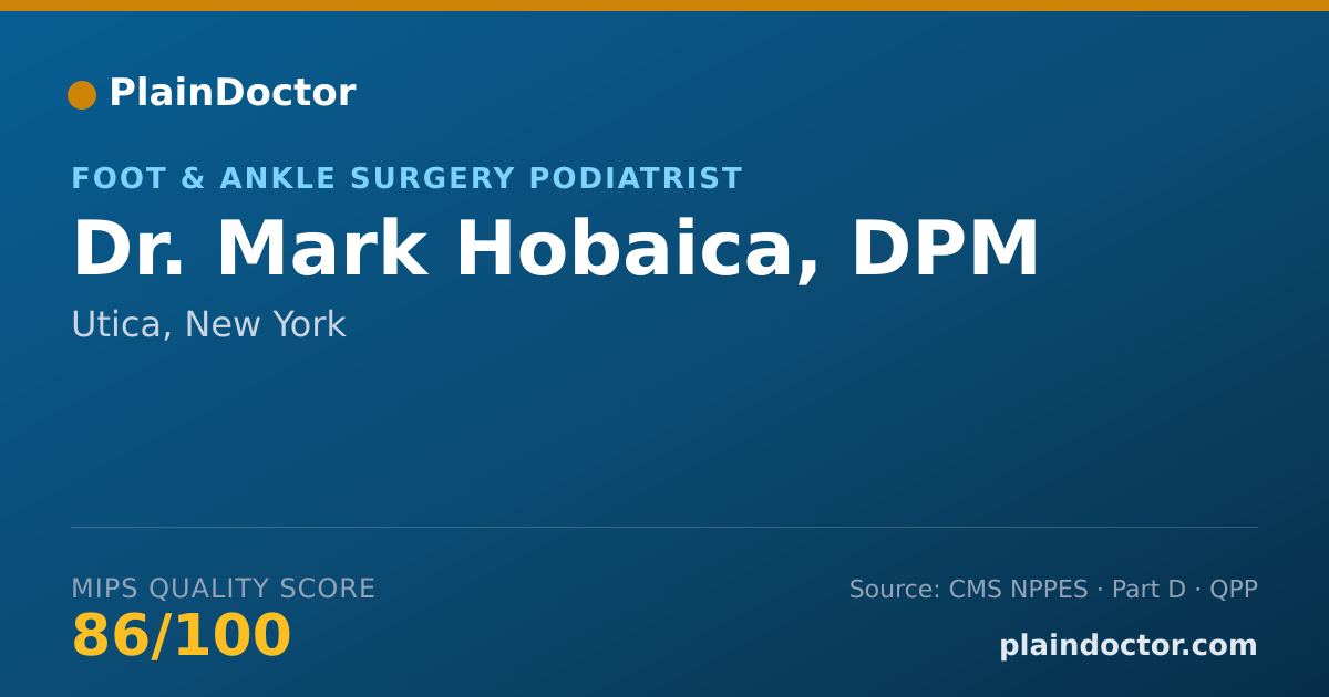Shareable card for Mark Hobaica, DPM - Foot & Ankle Surgery Podiatrist, Utica, NY