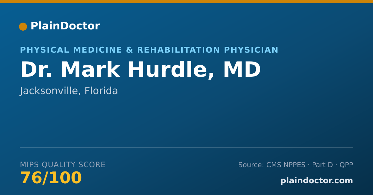 Shareable card for Mark Hurdle, MD - Physical Medicine & Rehabilitation Physician, Jacksonville, FL
