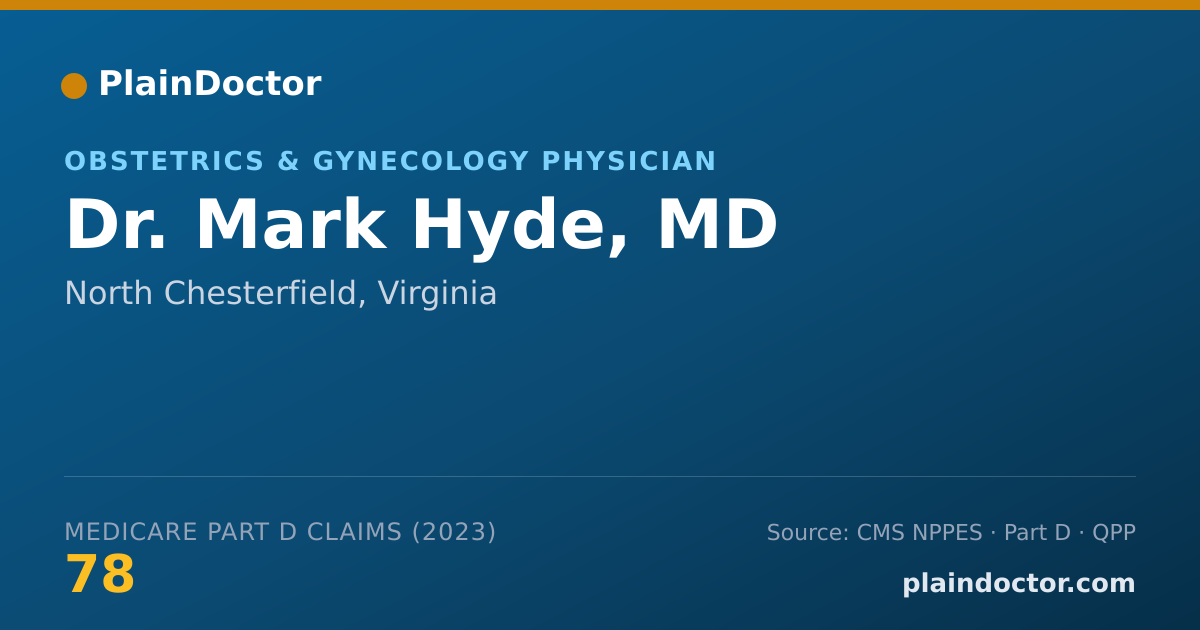 Shareable card for Mark Hyde, MD - Obstetrics & Gynecology Physician, North Chesterfield, VA