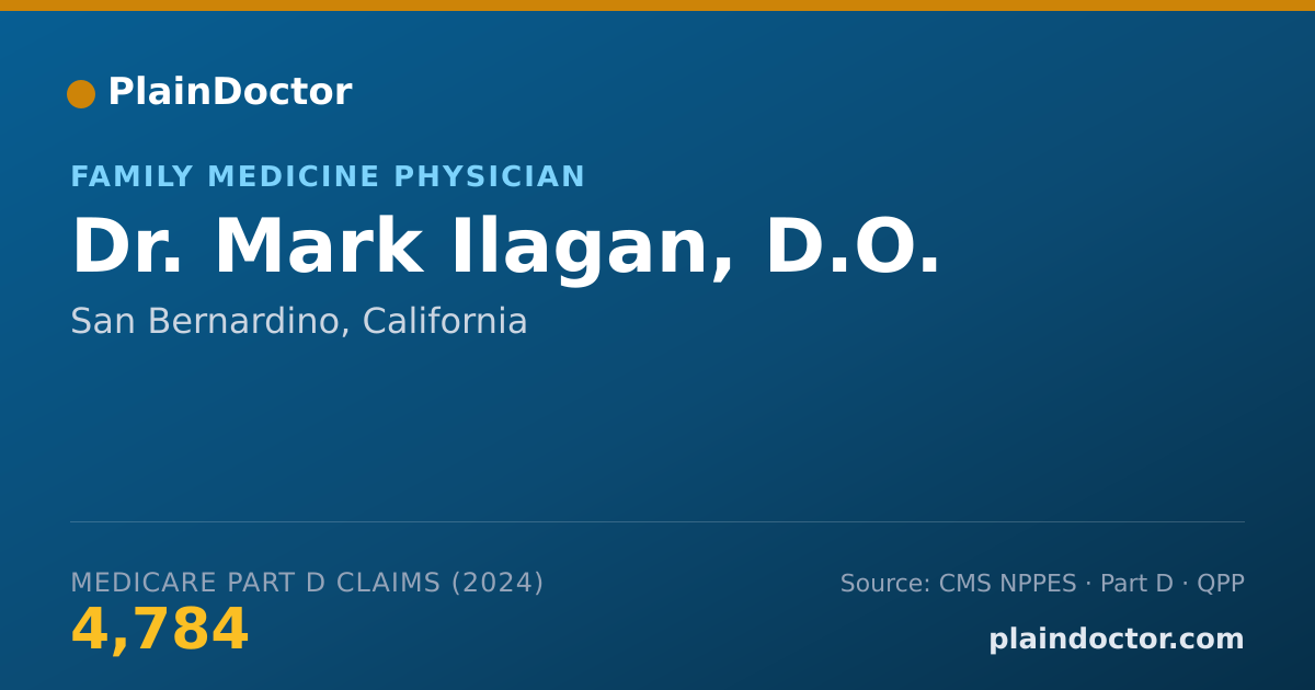 Shareable card for Mark Ilagan, D.O. - Family Medicine Physician, San Bernardino, CA