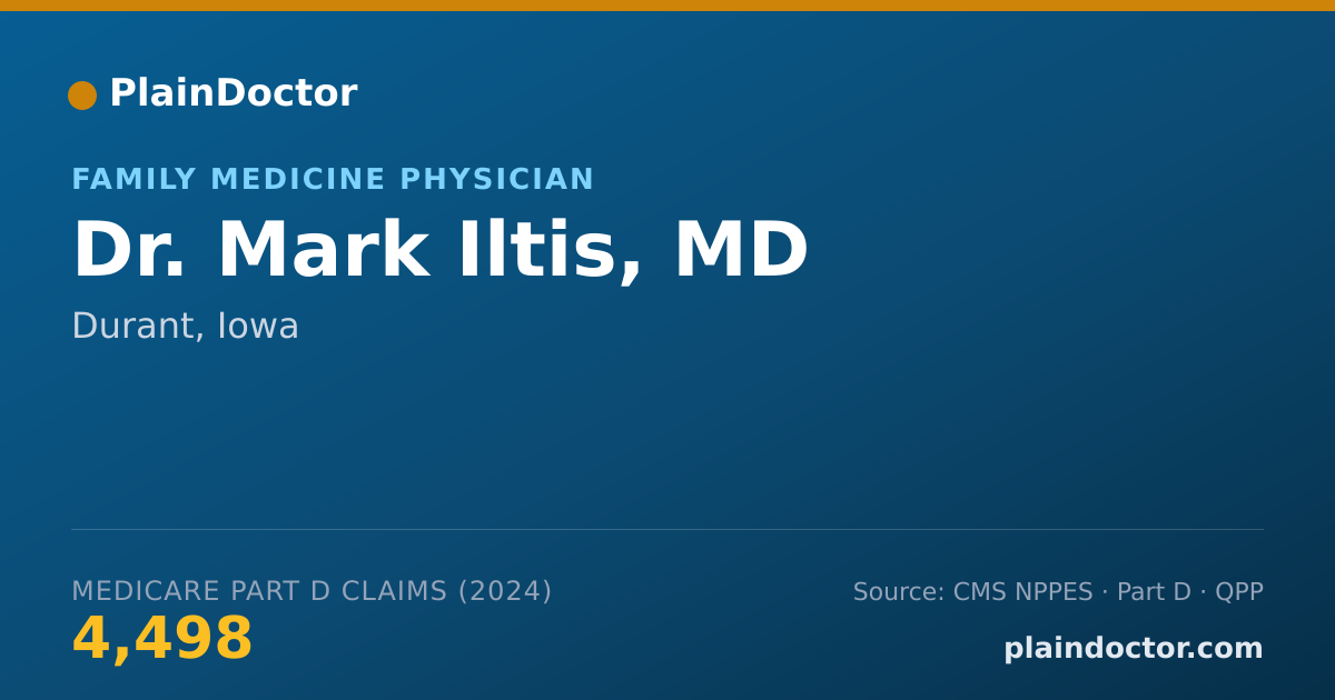 Shareable card for Mark Iltis, MD - Family Medicine Physician, Durant, IA