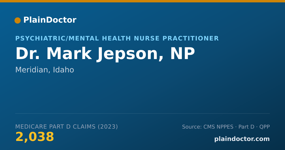 Shareable card for Mark Jepson, NP - Psychiatric/Mental Health Nurse Practitioner, Meridian, ID