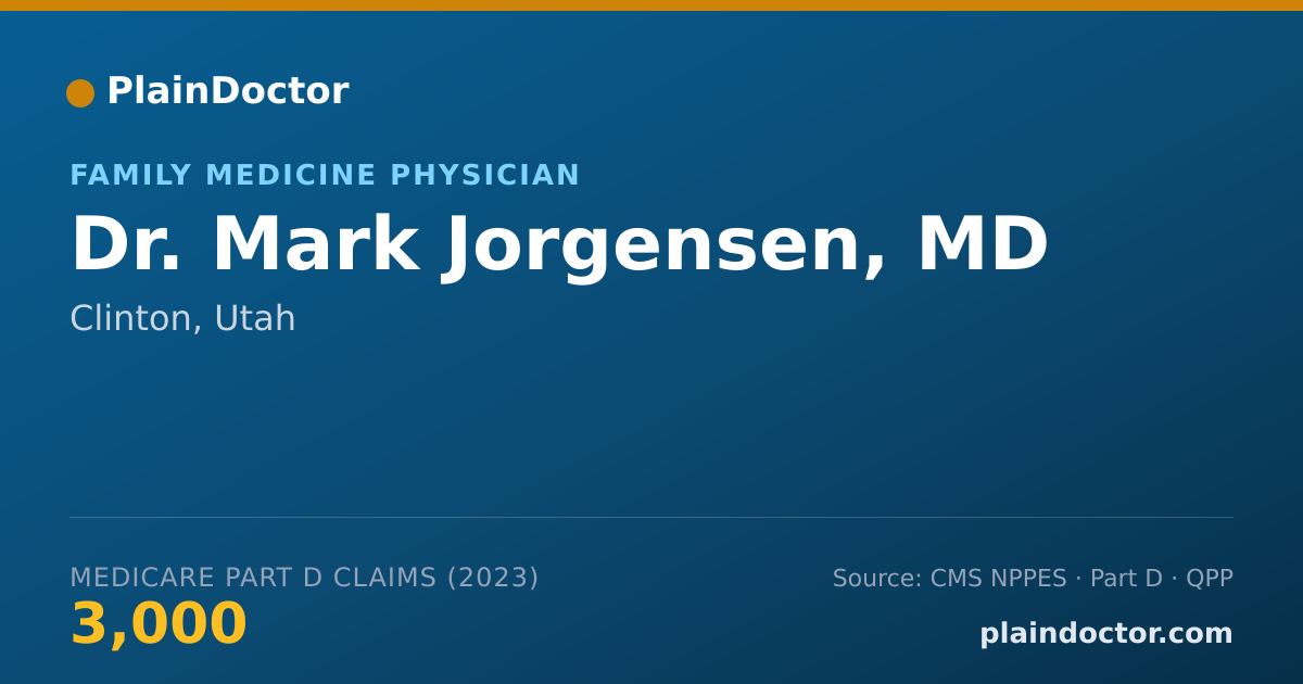 Shareable card for Mark Jorgensen, MD - Family Medicine Physician, Clinton, UT