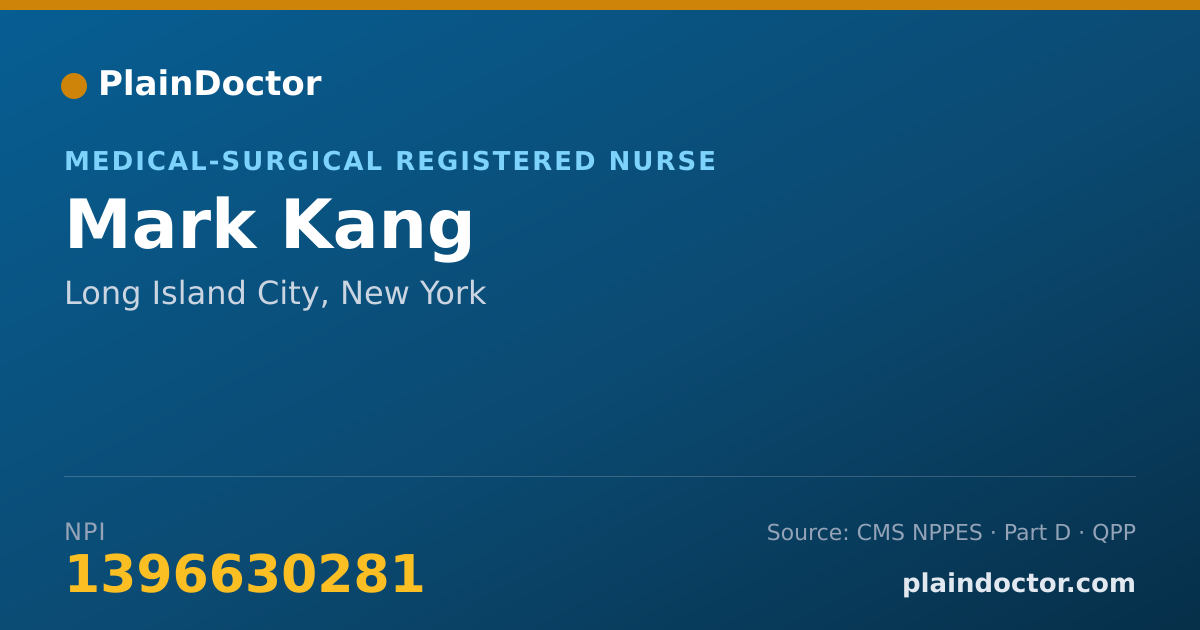 Shareable card for Mark Kang - Medical-Surgical Registered Nurse, Long Island City, NY