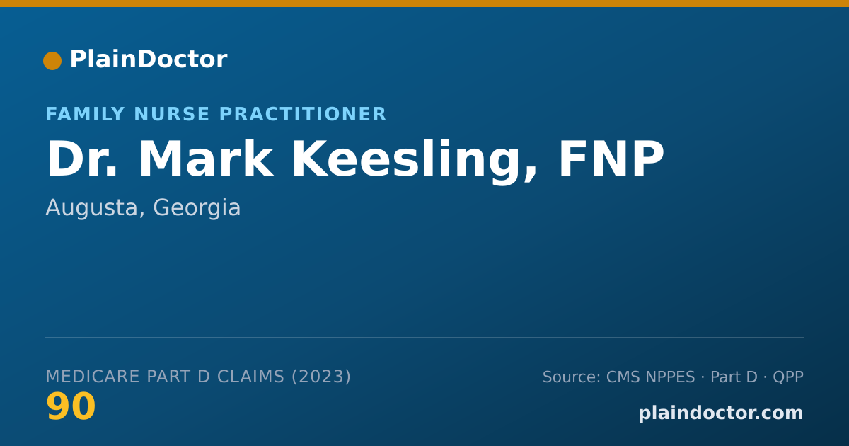Shareable card for Mark Keesling, FNP - Family Nurse Practitioner, Augusta, GA