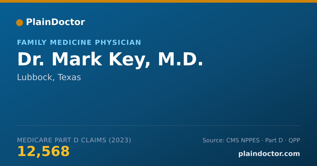 Shareable card for Mark Key, M.D. - Family Medicine Physician, Lubbock, TX