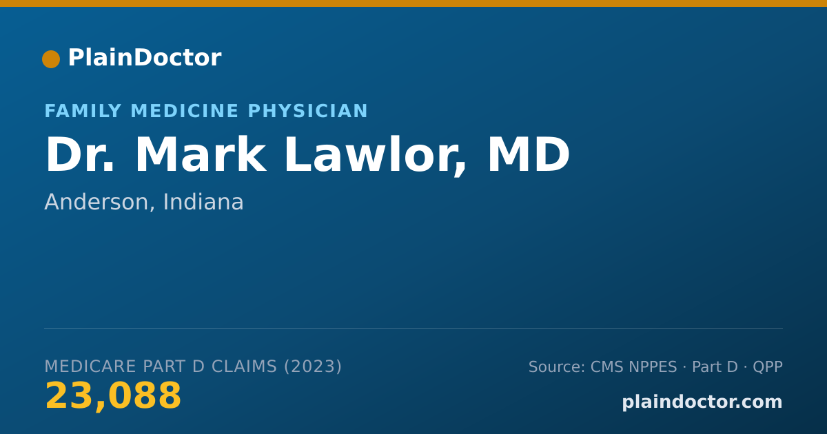 Shareable card for Mark Lawlor, MD - Family Medicine Physician, Anderson, IN