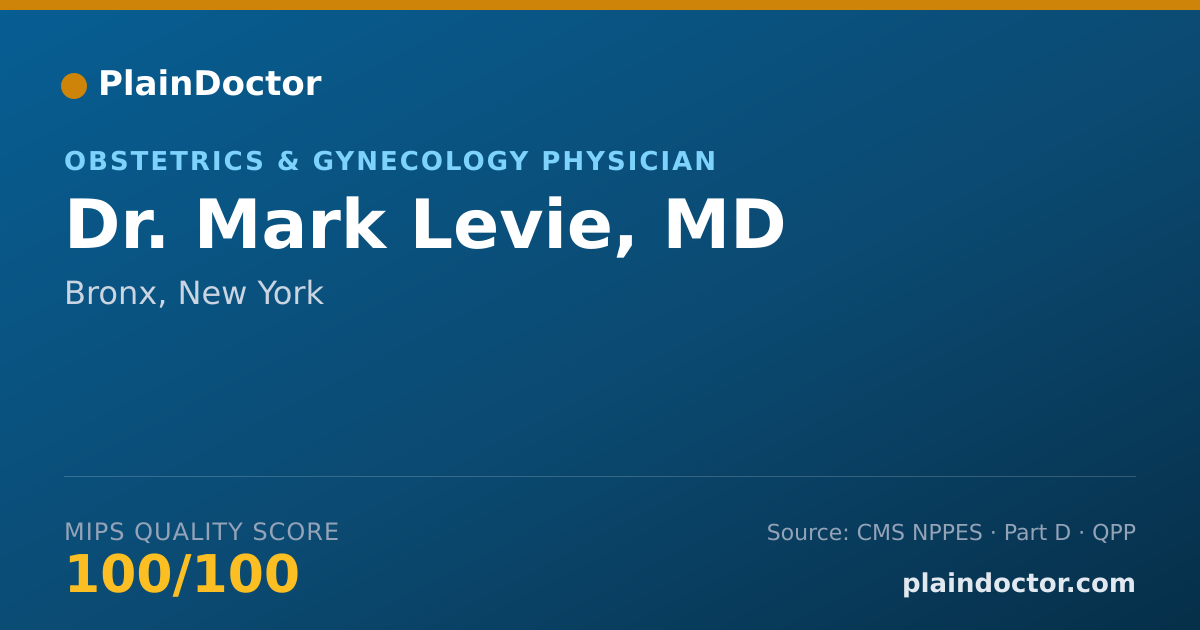 Shareable card for Mark Levie, MD - Obstetrics & Gynecology Physician, Bronx, NY