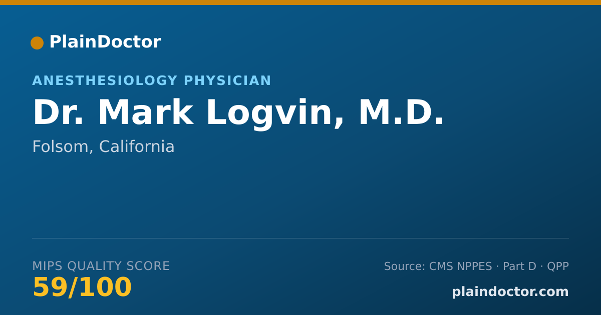 Shareable card for Mark Logvin, M.D. - Internal Medicine Physician, Folsom, CA