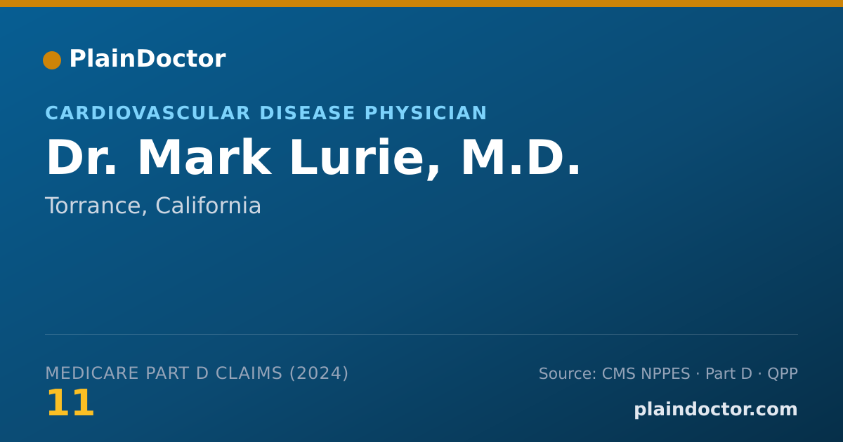 Shareable card for Mark Lurie, M.D. - Cardiovascular Disease Physician, Torrance, CA