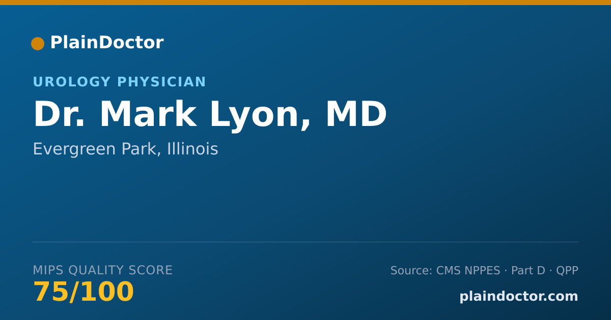 Shareable card for Mark Lyon, MD - Urology Physician, Evergreen Park, IL