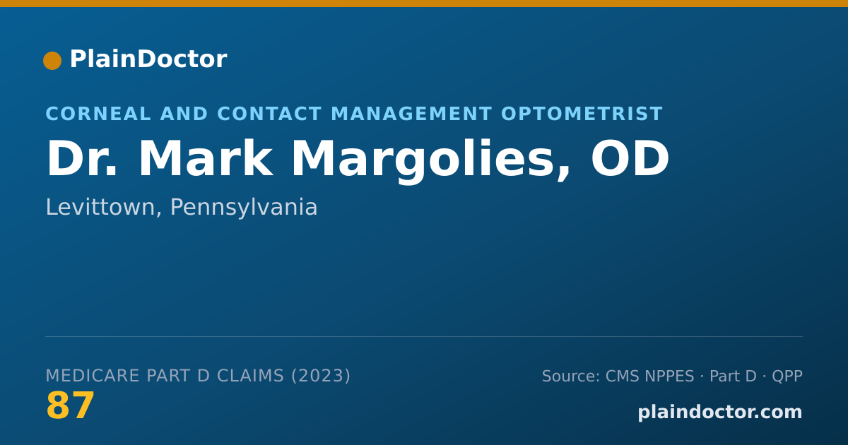 Shareable card for Mark Margolies, OD - Corneal and Contact Management Optometrist, Levittown, PA