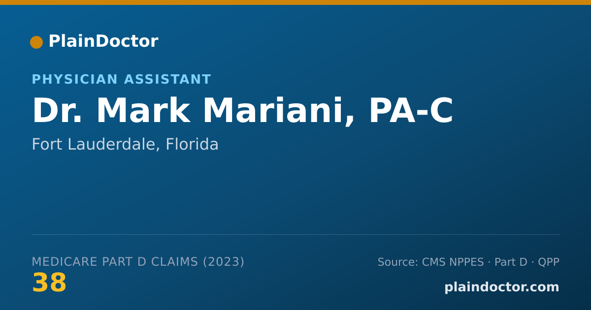 Shareable card for Mark Mariani, PA-C - Physician Assistant, Fort Lauderdale, FL