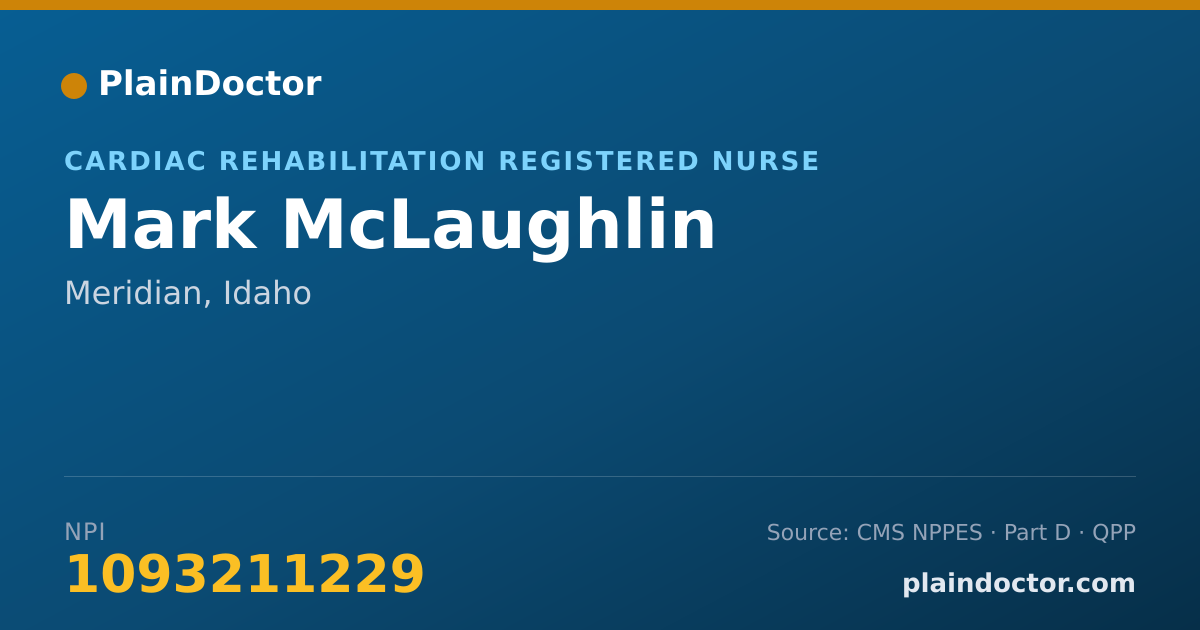 Shareable card for Mark McLaughlin - Cardiac Rehabilitation Registered Nurse, Meridian, ID