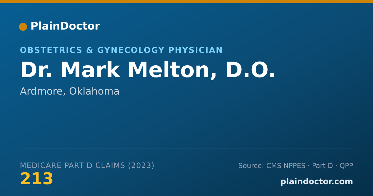 Shareable card for Mark Melton, D.O. - Obstetrics & Gynecology Physician, Ardmore, OK