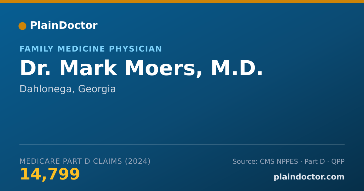 Shareable card for Mark Moers, M.D. - Family Medicine Physician, Dahlonega, GA