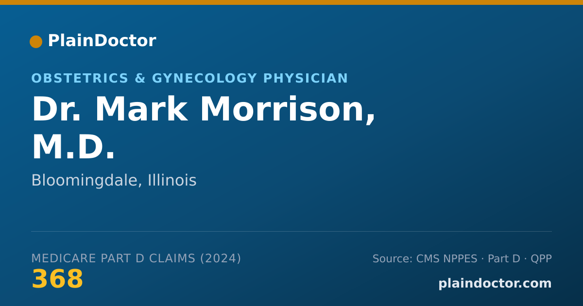 Shareable card for Mark Morrison, M.D. - Obstetrics & Gynecology Physician, Bloomingdale, IL