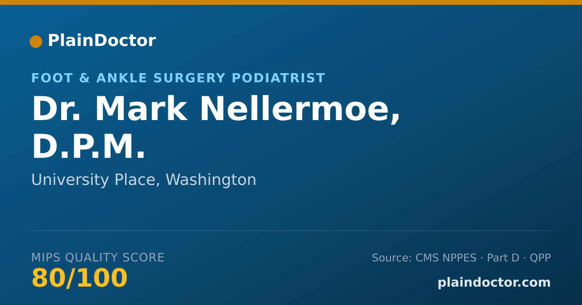 Shareable card for Mark Nellermoe, D.P.M. - Foot & Ankle Surgery Podiatrist, University Place, WA