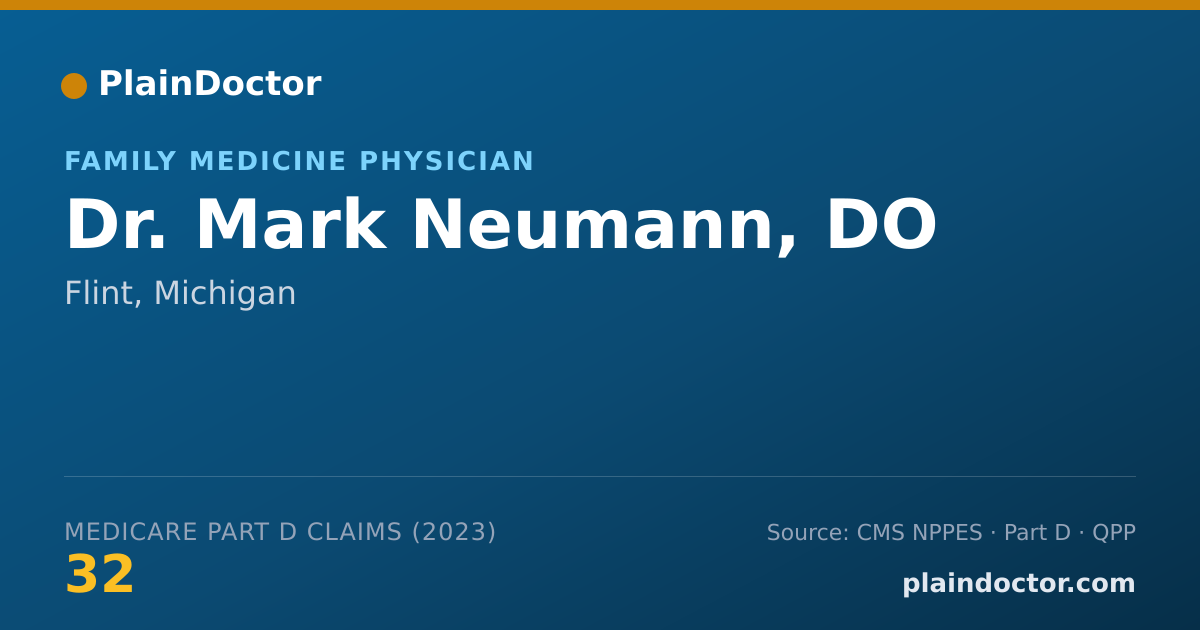 Shareable card for Mark Neumann, DO - Family Medicine Physician, Flint, MI