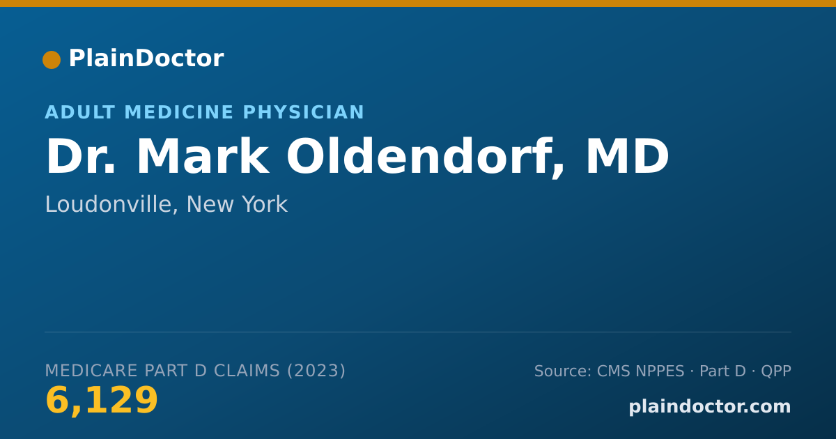 Shareable card for Mark Oldendorf, MD - Adult Medicine Physician, Loudonville, NY