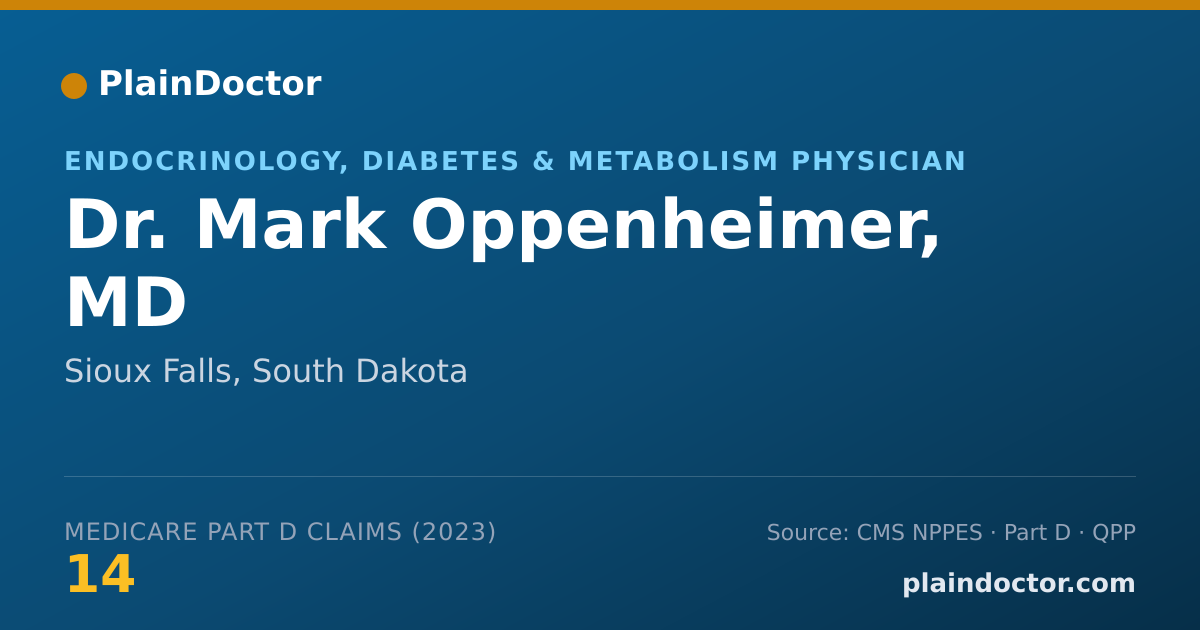 Shareable card for Mark Oppenheimer, MD - Endocrinology, Diabetes & Metabolism Physician, Sioux Falls, SD