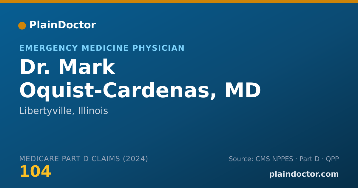 Shareable card for Mark Oquist-Cardenas, MD - Emergency Medicine Physician, Libertyville, IL