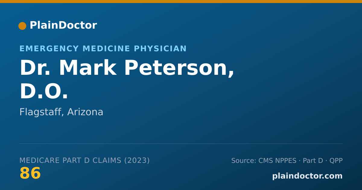 Shareable card for Mark Peterson, D.O. - Emergency Medicine Physician, Flagstaff, AZ