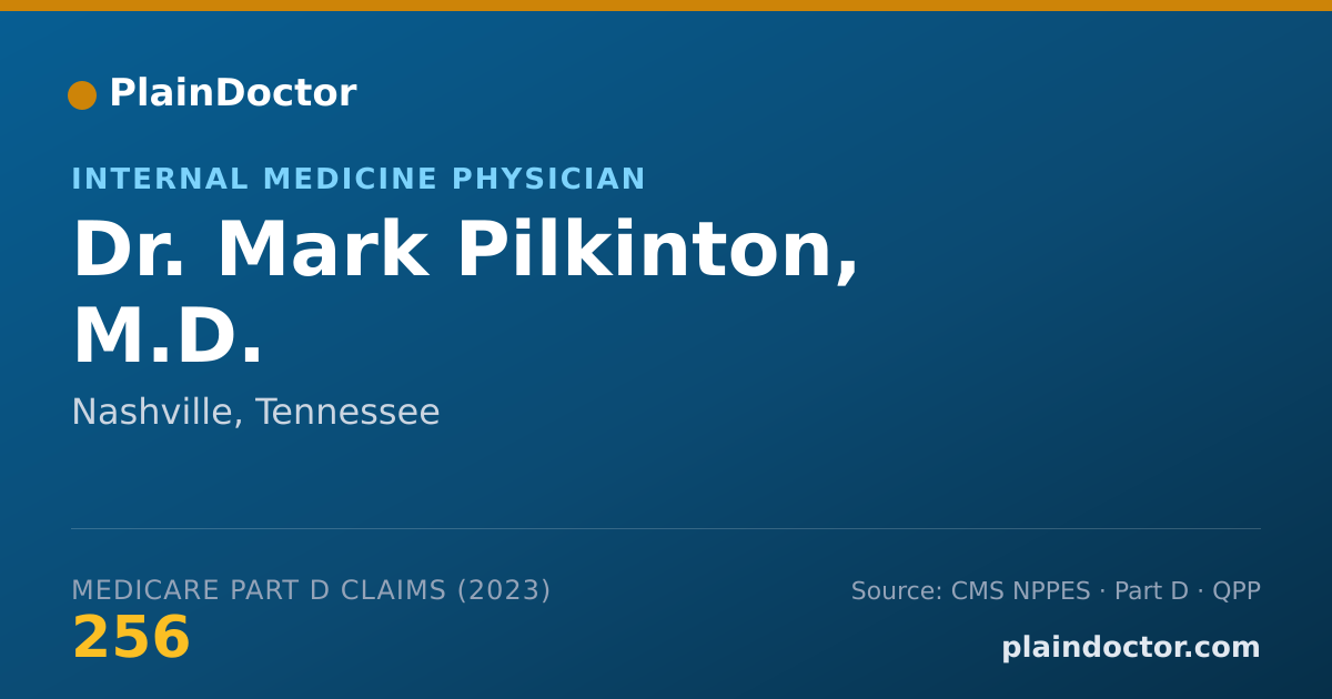 Shareable card for Mark Pilkinton, M.D. - Internal Medicine Physician, Nashville, TN