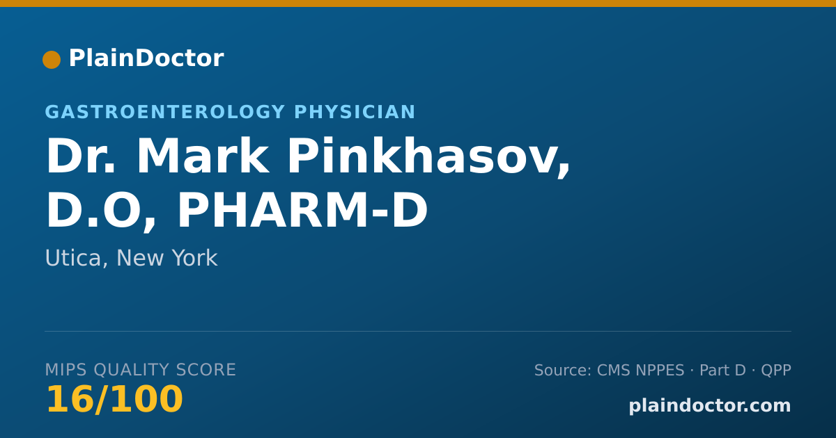 Shareable card for Mark Pinkhasov, D.O, PHARM-D - Pharmacist, Utica, NY