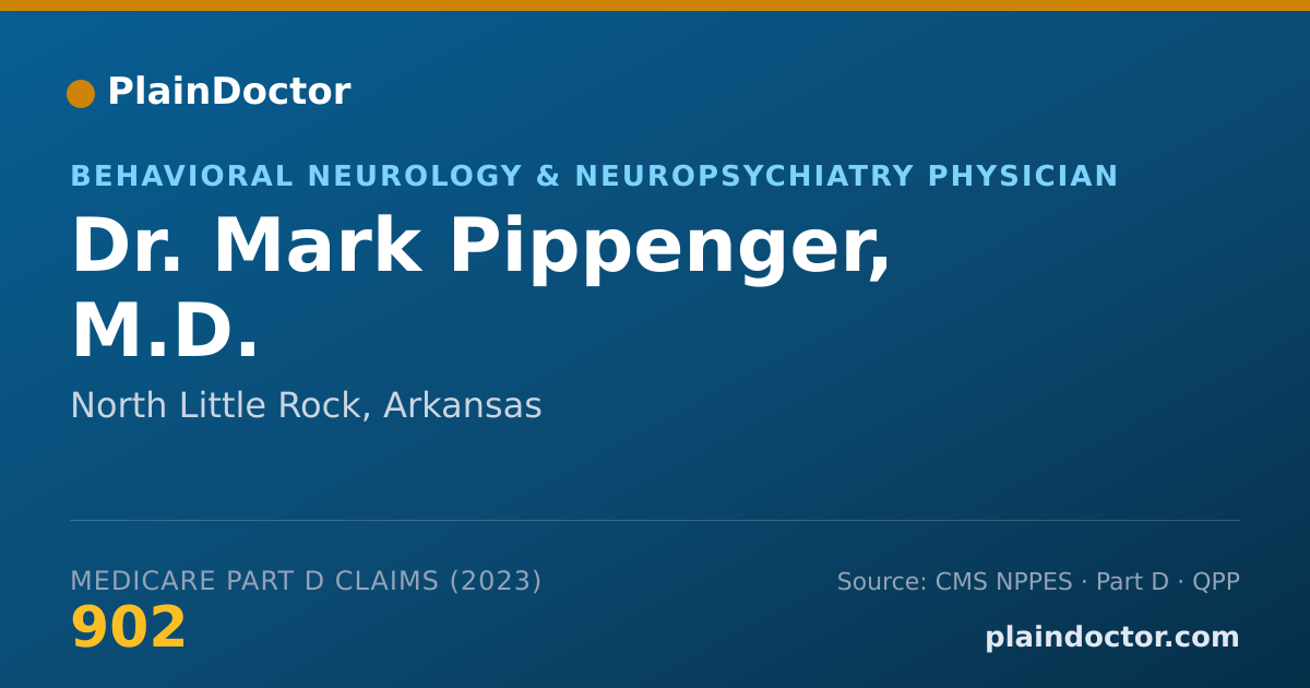 Shareable card for Mark Pippenger, M.D. - Behavioral Neurology & Neuropsychiatry Physician, North Little Rock, AR