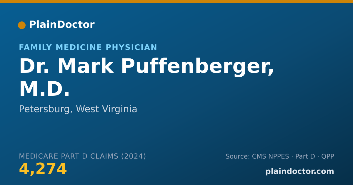 Shareable card for Mark Puffenberger, M.D. - Family Medicine Physician, Petersburg, WV