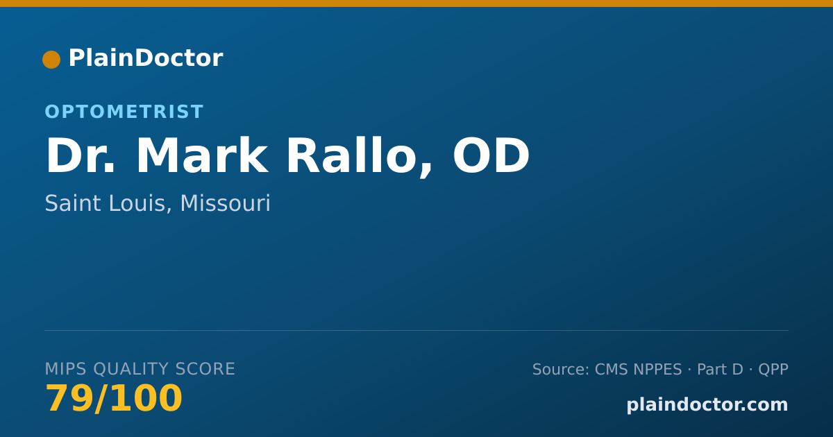 Shareable card for Mark Rallo, OD - Optometrist, Saint Louis, MO