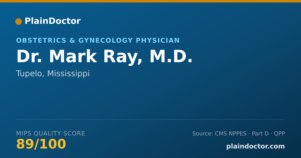 Shareable card for Mark Ray, M.D. - Obstetrics & Gynecology Physician, Tupelo, MS
