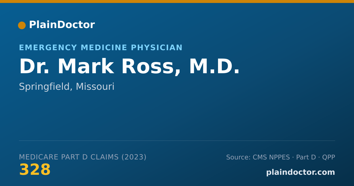 Shareable card for Mark Ross, M.D. - Emergency Medicine Physician, Springfield, MO
