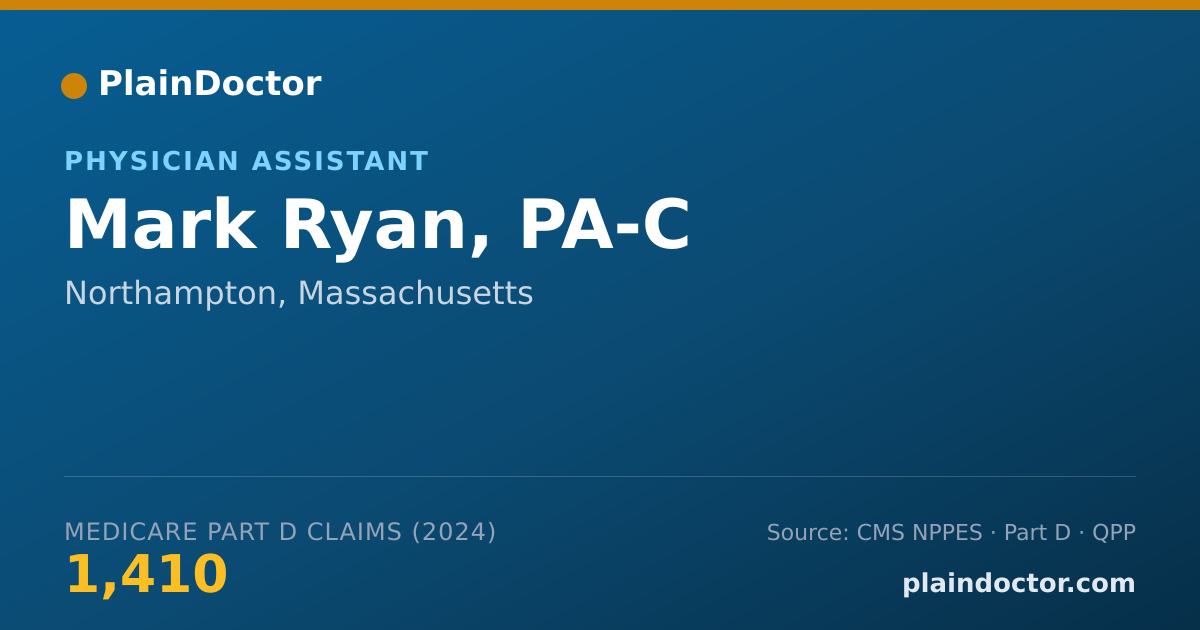 Shareable card for Mark Ryan, PA-C - Physician Assistant, Northampton, MA