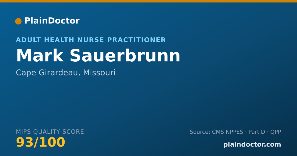 Shareable card for Mark Sauerbrunn - Adult Health Nurse Practitioner, Cape Girardeau, MO