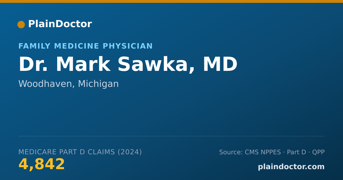 Shareable card for Mark Sawka, MD - Family Medicine Physician, Woodhaven, MI